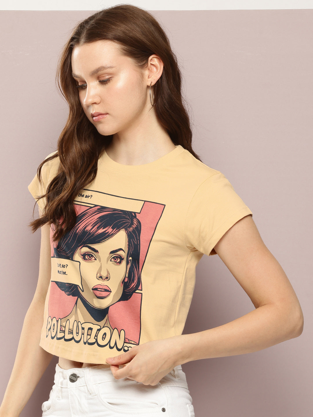 Womens Half Sleeve Round Neck Printed Regular Fit Tshirts