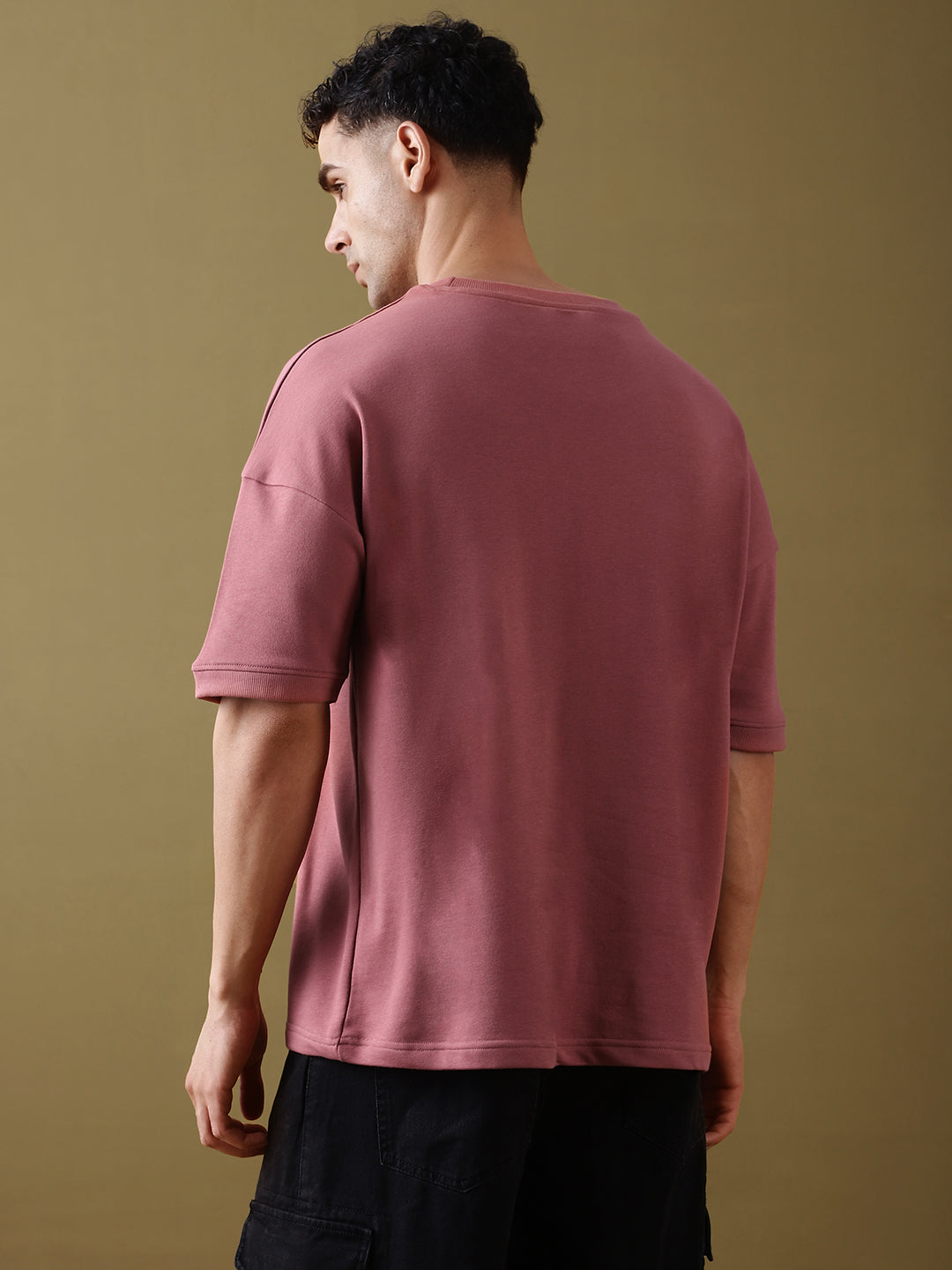 Mens Half Sleeve Round Neck Oversized Fit T-Shirts