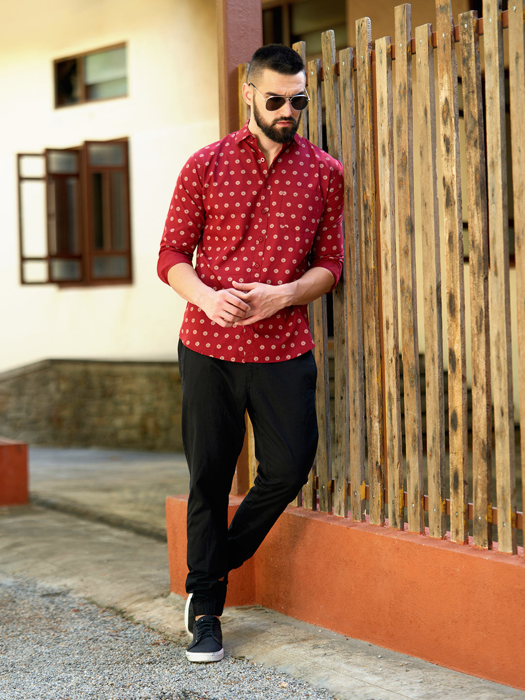 Men All Over Printed Full Sleeve Shirt With Pocket