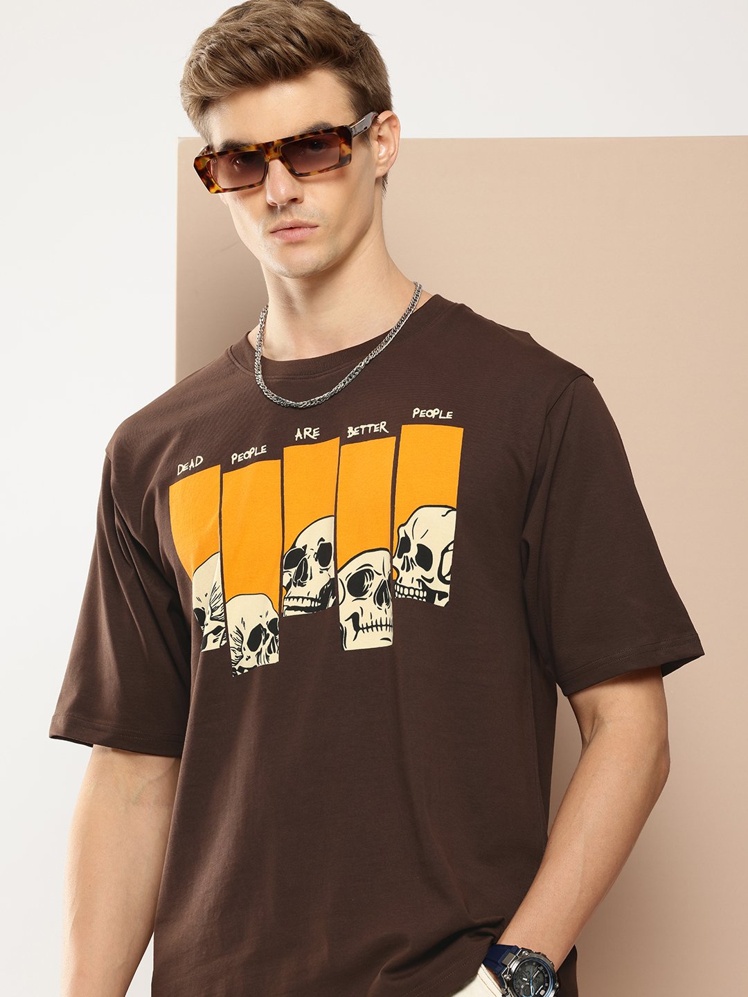 Mens Half Sleeve Round Neck Oversized Fit T-Shirts