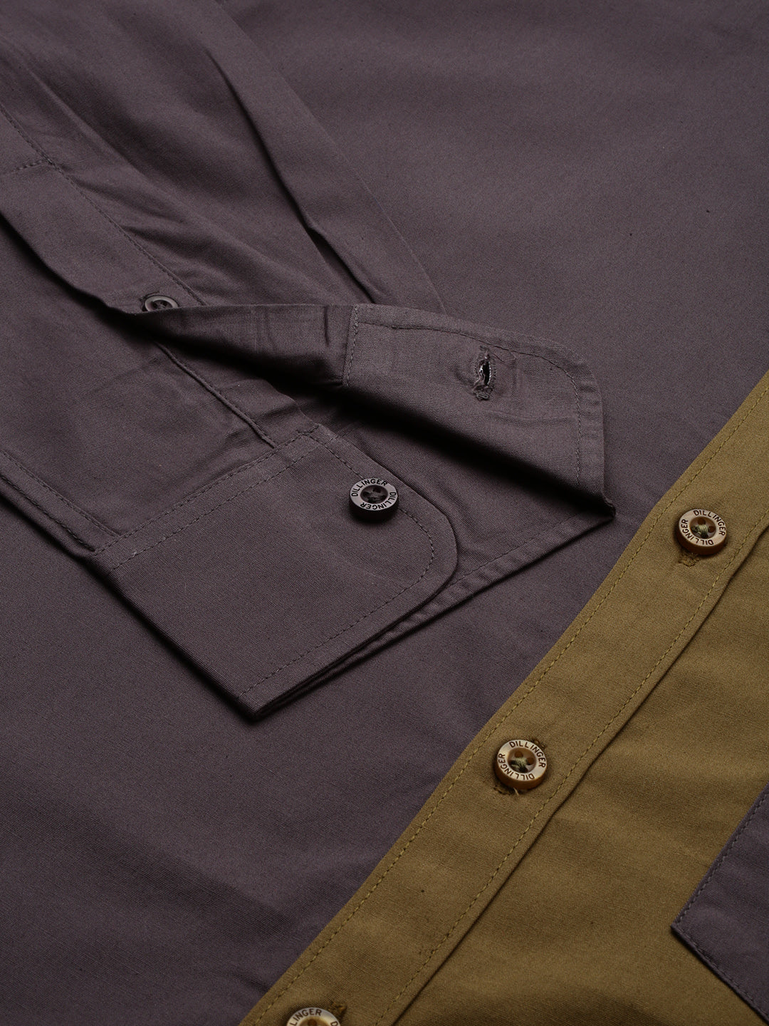 Mens Colourblocked Full Sleeve Shirt With Pocket