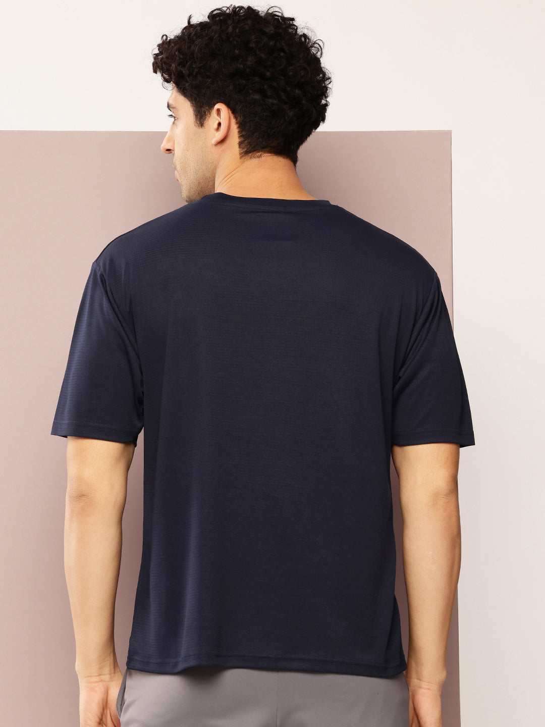 Mens Short Sleeve Round Neck Oversized Polyster Tshirt