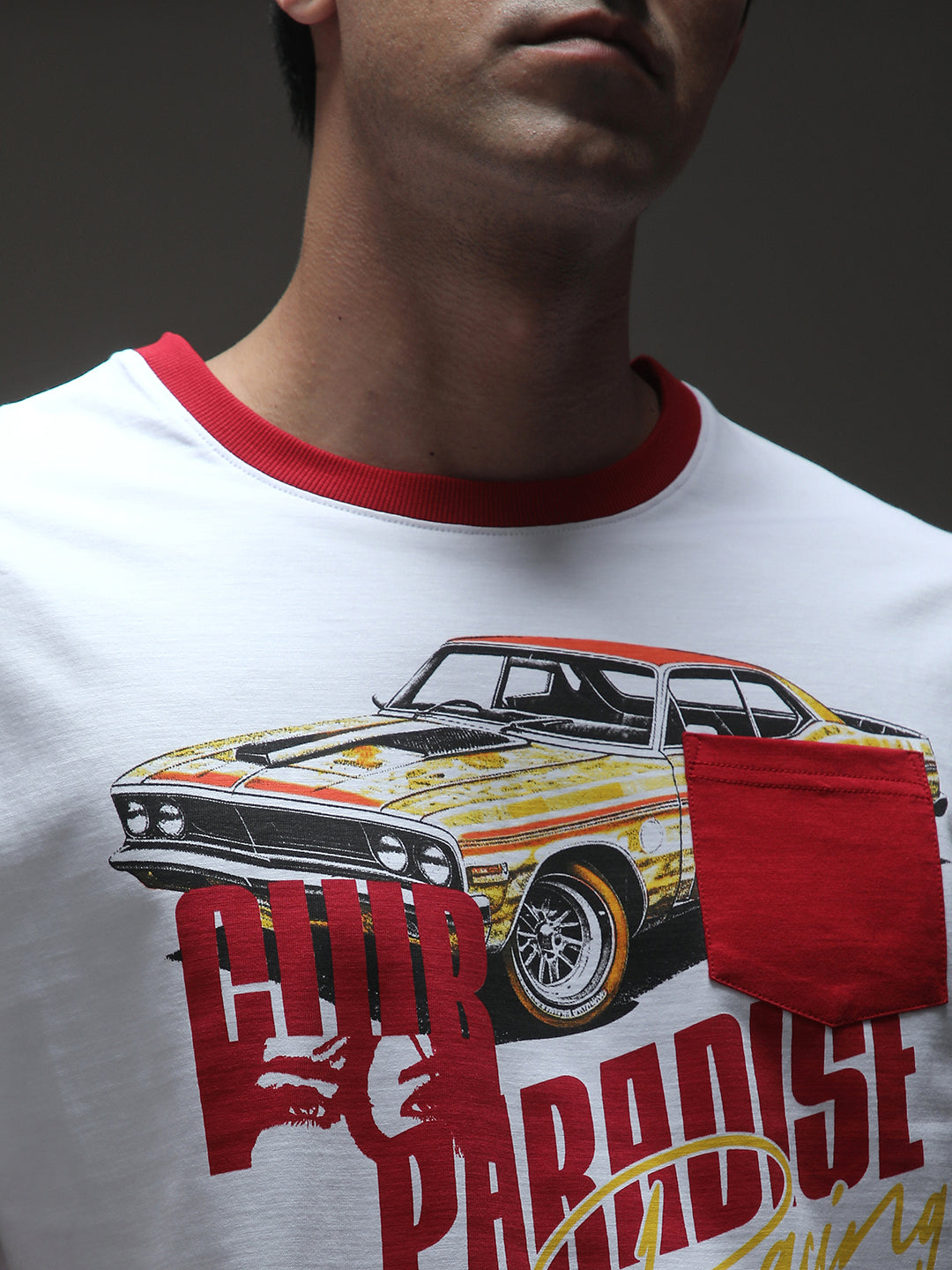 Mens Half Sleeve Drop Shoulder Printed Oversized Fit T-Shirts