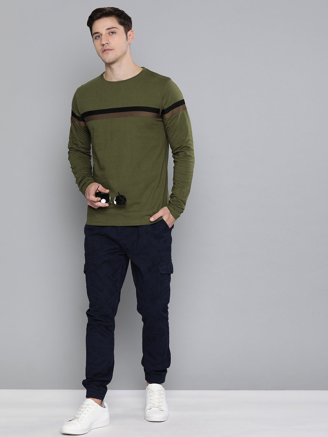 Mens Full Sleeve Round Neck Regular Fit T-Shirts