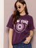 Womens Half Sleeve Round Neck Printed Oversized Fit Tshirts