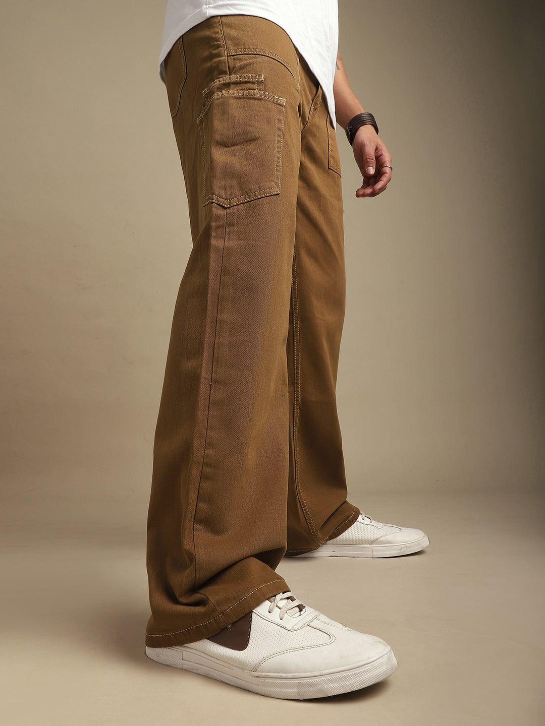 Men Plain Cargo Jeans