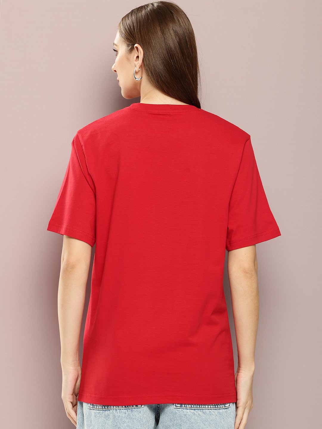 Womens Half Sleeve Round Neck Oversized Fit T-Shirts