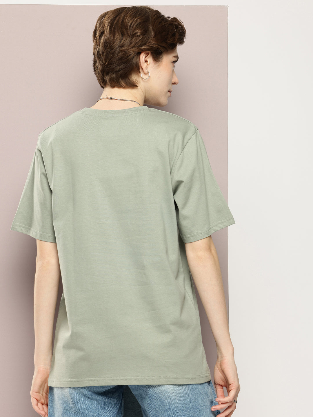 Womens Half Sleeve Round Neck Printed Oversized Fit Tshirts