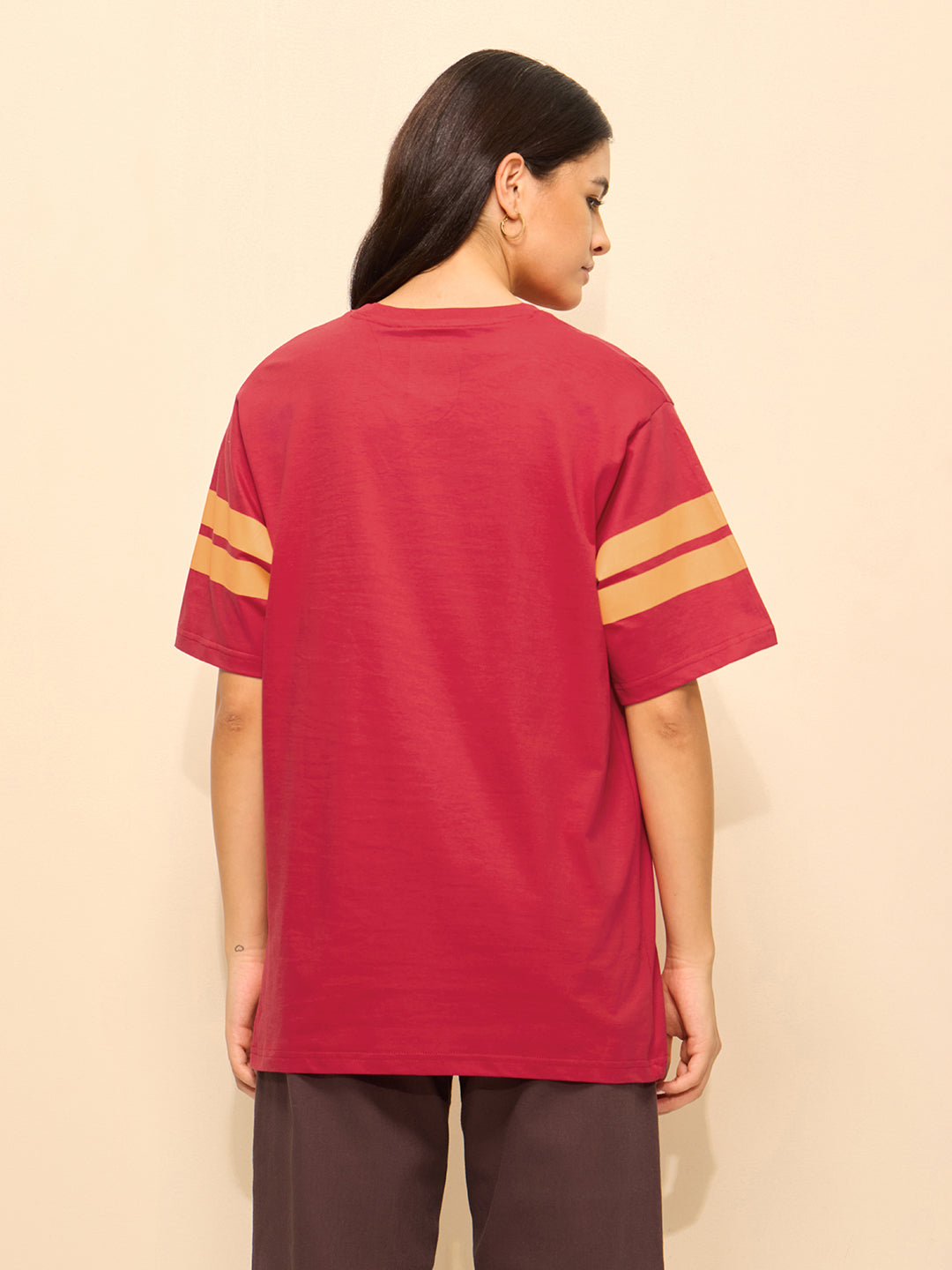 Womens Printed Oversized Cotton T-Shirt