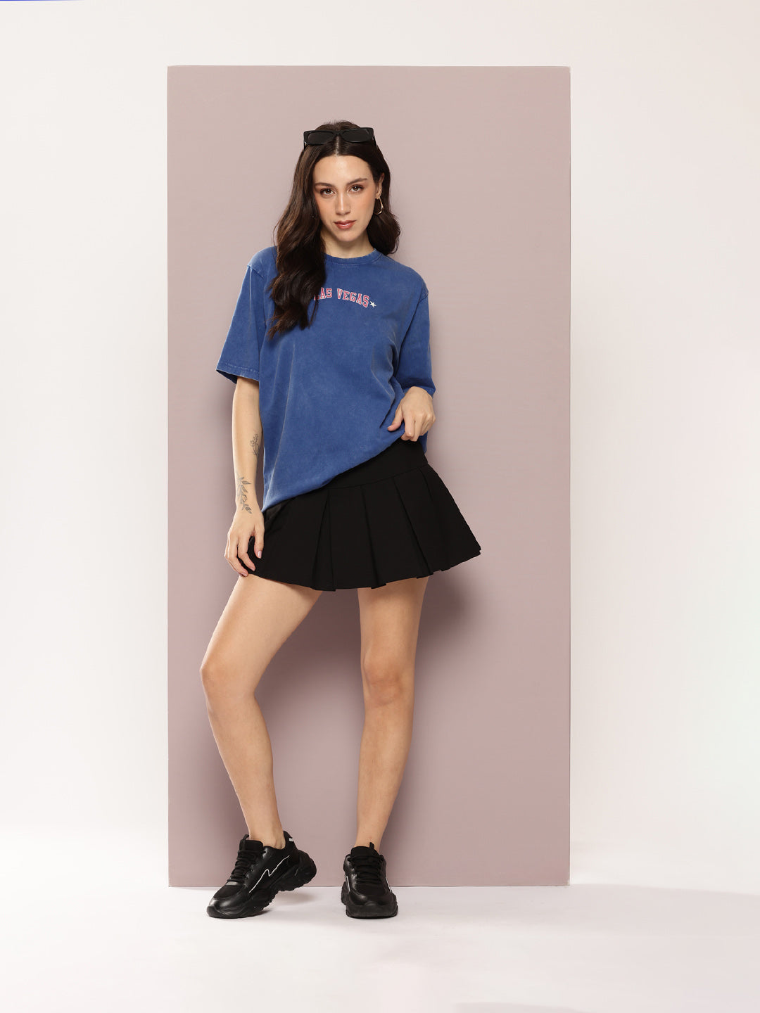 Womens Half Sleeve Round Neck Printed Oversized Fit Tshirts
