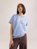 Womens Embroidery Boxy Regular Fit French Terry Cotton Tshirt