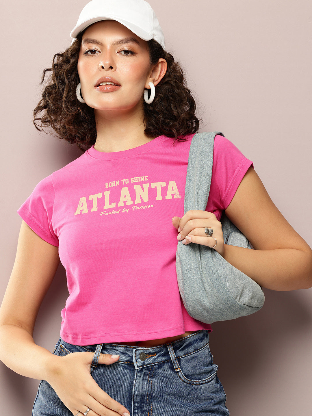 Womens Half Sleeve Round Neck Printed Regular Fit Tshirts