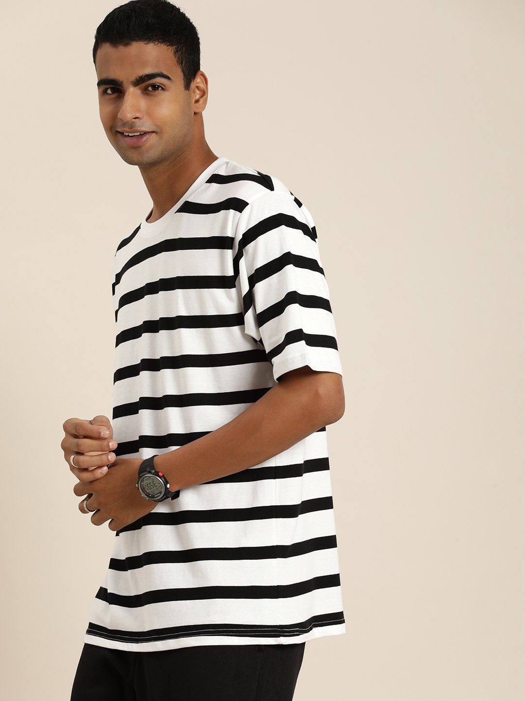 Mens Half Sleeve Round Neck Oversized Fit T-Shirts