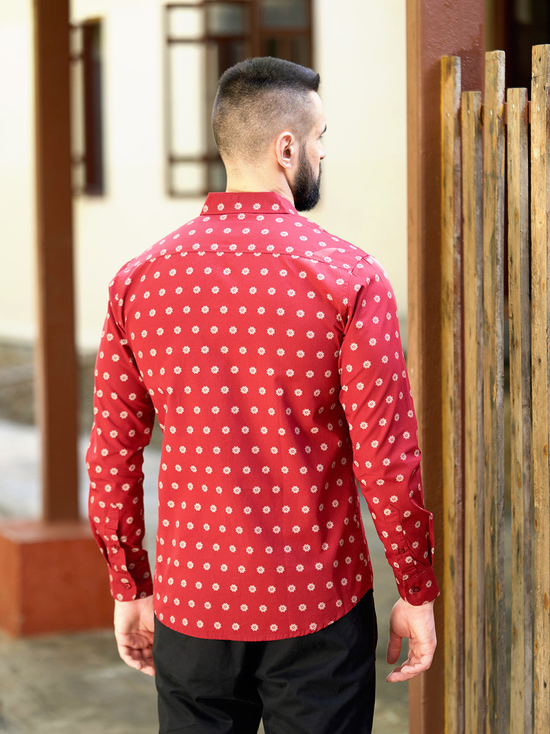 Men All Over Printed Full Sleeve Shirt With Pocket