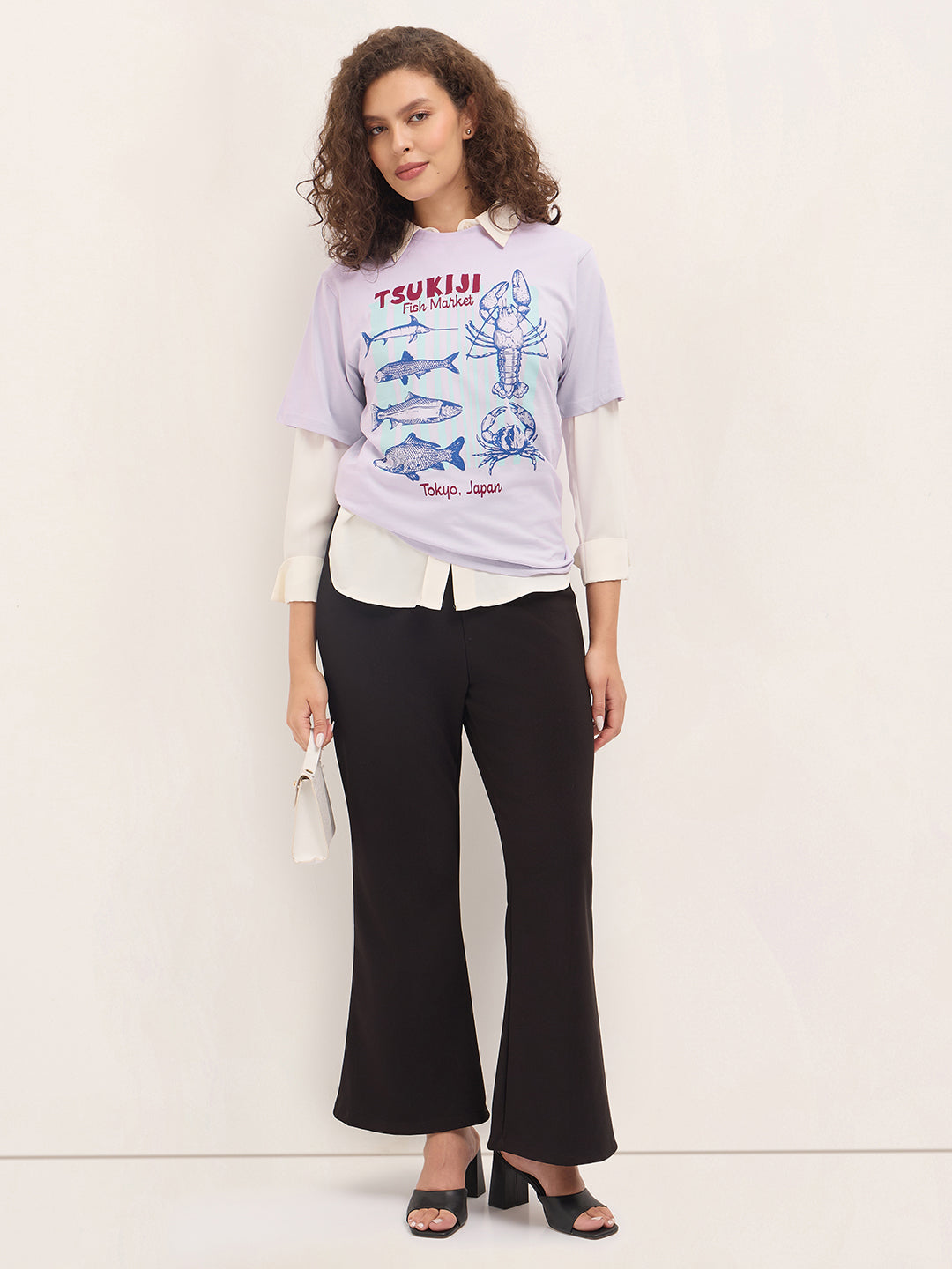 Womens Half Sleeve Round Neck Printed Oversized Fit Tshirts