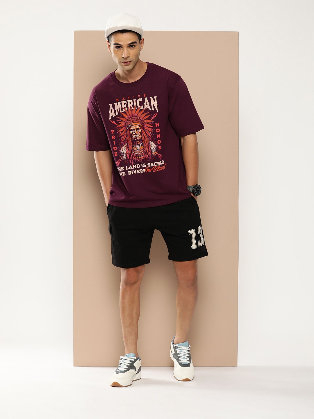Mens Half Sleeve Round Neck Oversized Fit T-Shirts