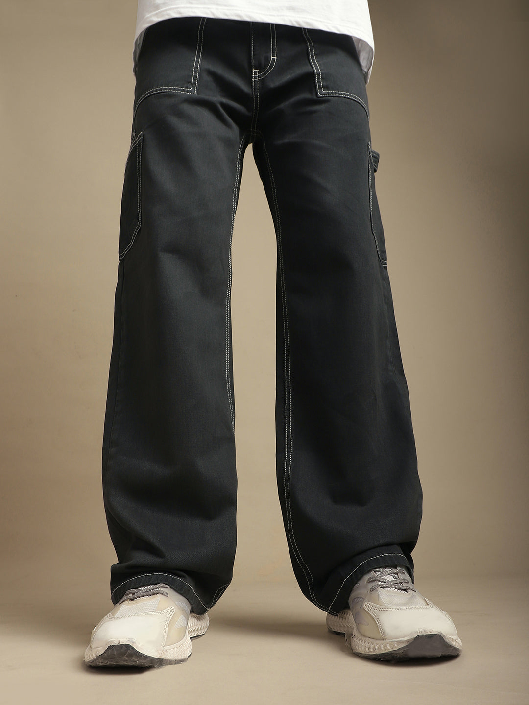 Men Plain Cargo Jeans
