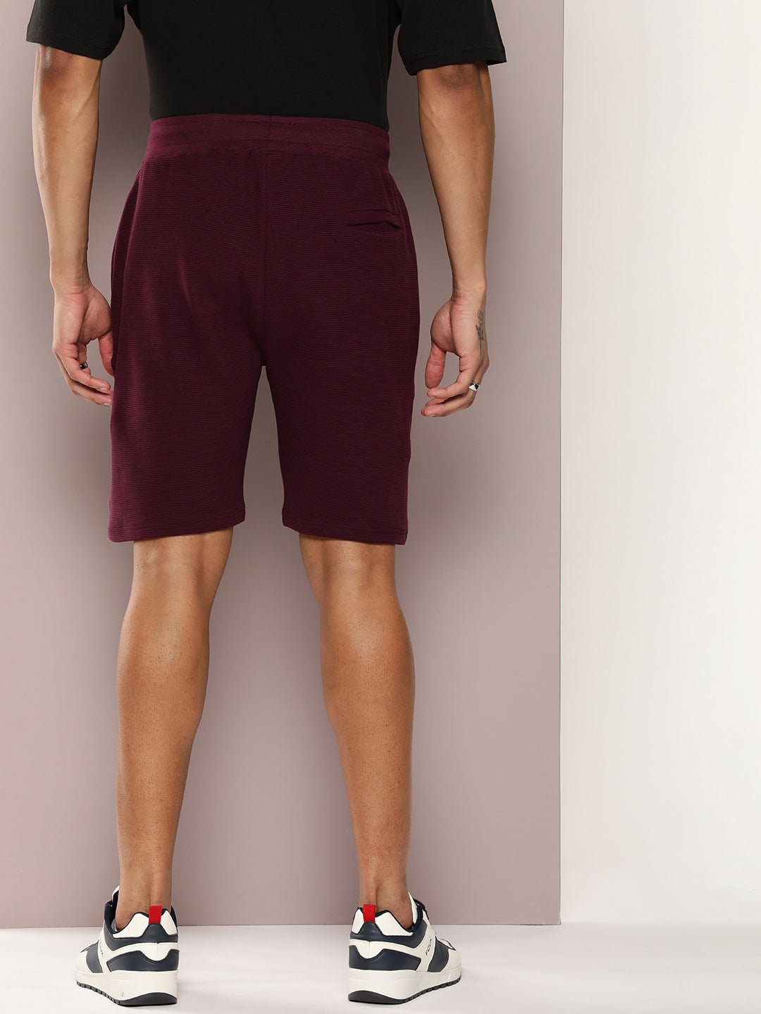 Men Solid Regular Shorts