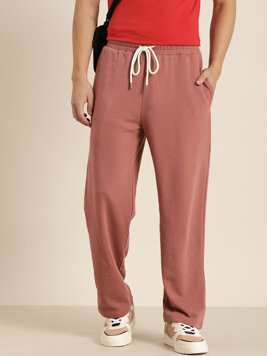 Men Lightweight Relaxed Fit Baggy Korean Pant