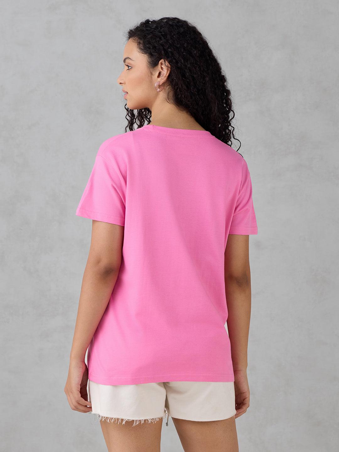 Womens Half Sleeve Printed Boxy Regular Fit Tshirt