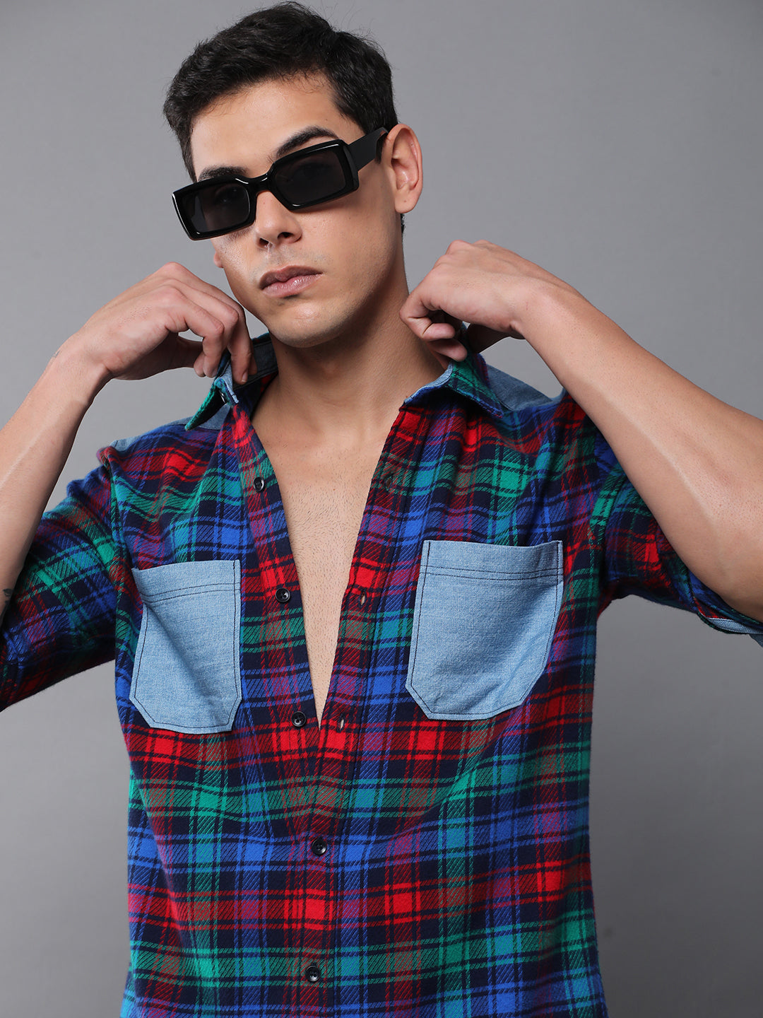 Men Checked Full Sleeve Casual Shirt With Pocket