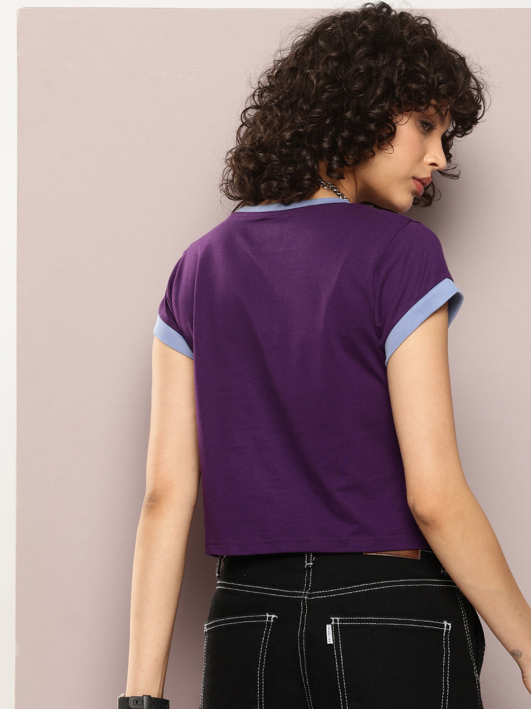 Womens Half Sleeve Round Neck Printed Regular Fit Tshirts