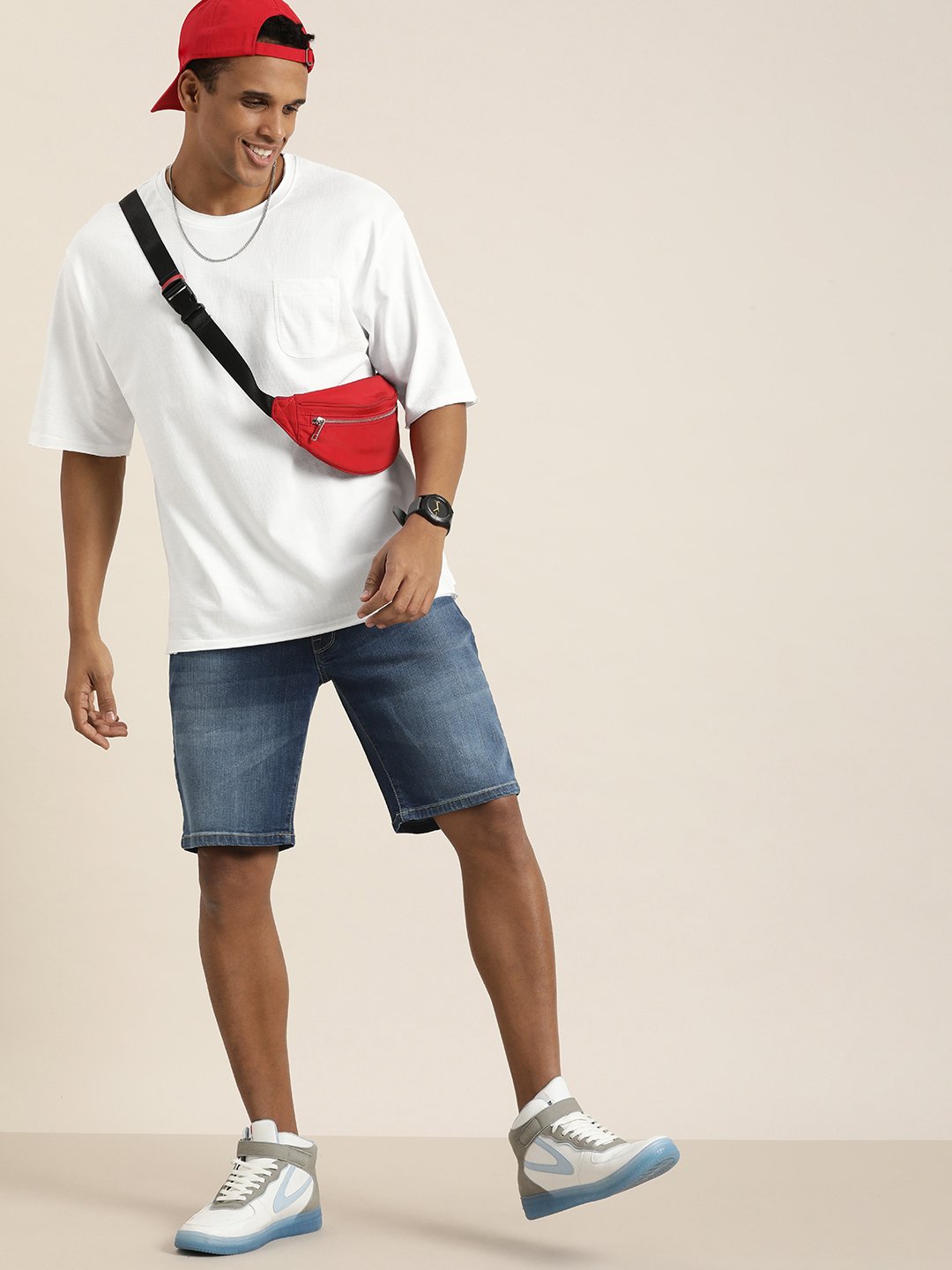 Mens Half Sleeve Round Neck Oversized Fit T-Shirts