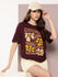 Womens Half Sleeve Round Neck Printed Oversized Fit Tshirts