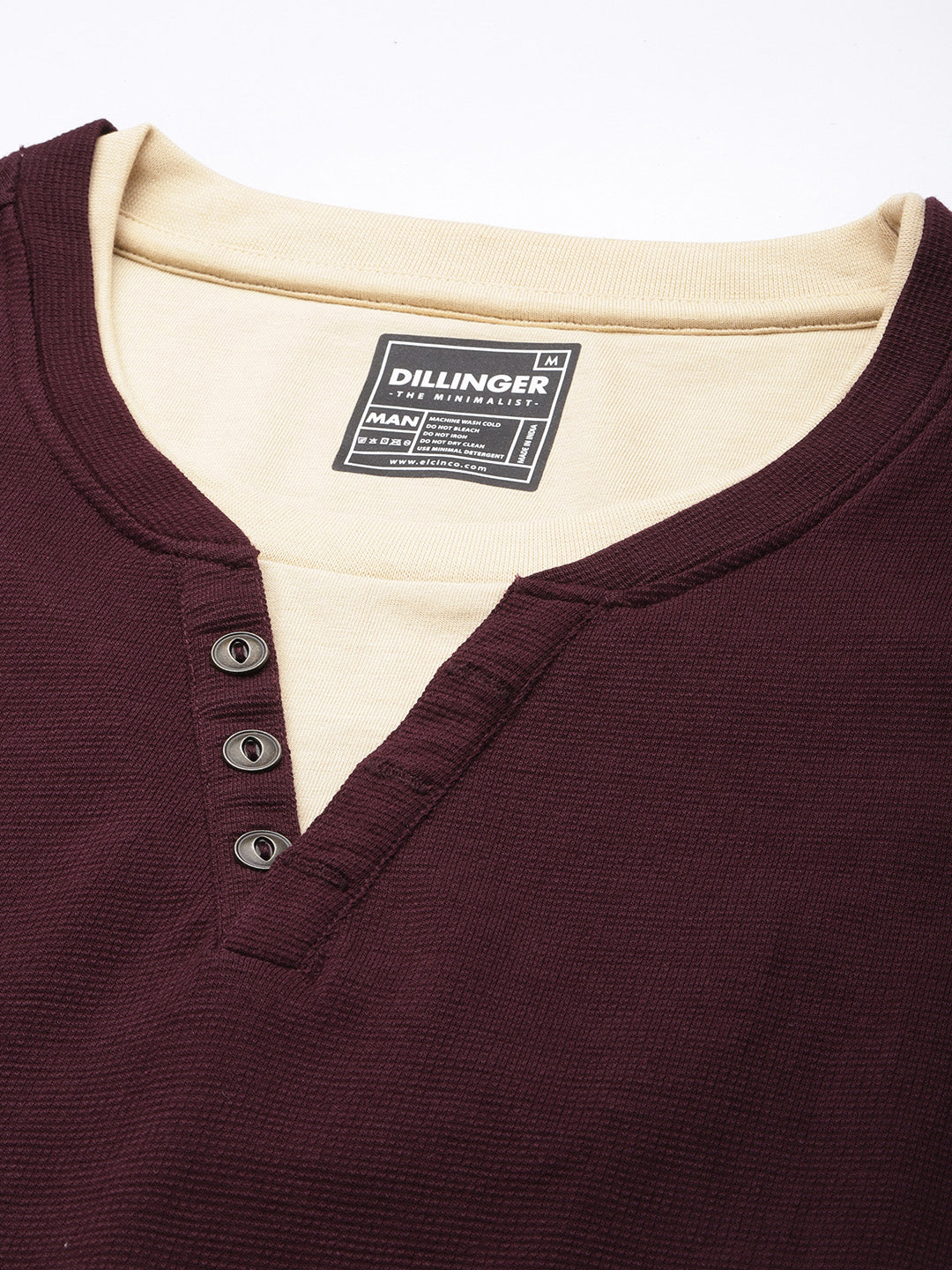 Mens Full Sleeve V-Neck Solid Oversized Fit Tshirts