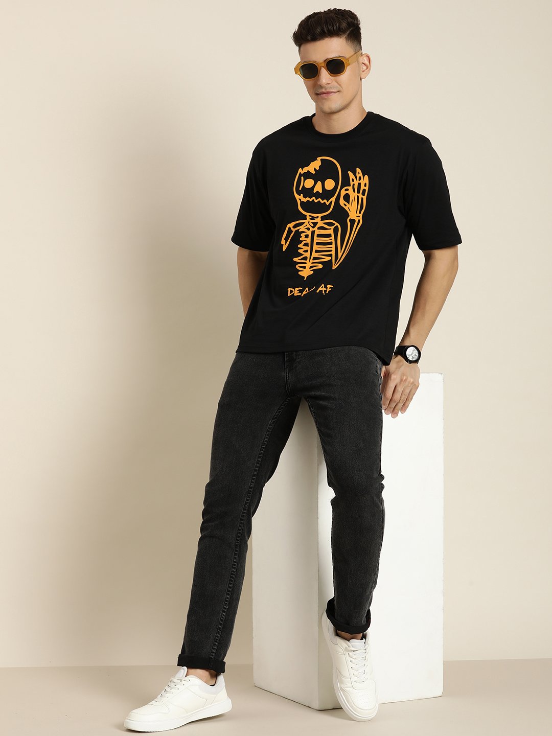 Mens Half Sleeve Round Neck Oversized Fit T-Shirts
