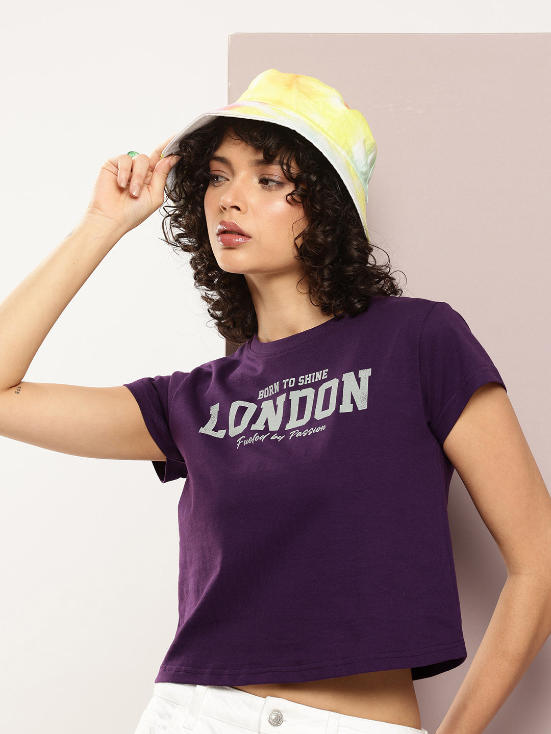Womens Half Sleeve Round Neck Printed Regular Fit Tshirts