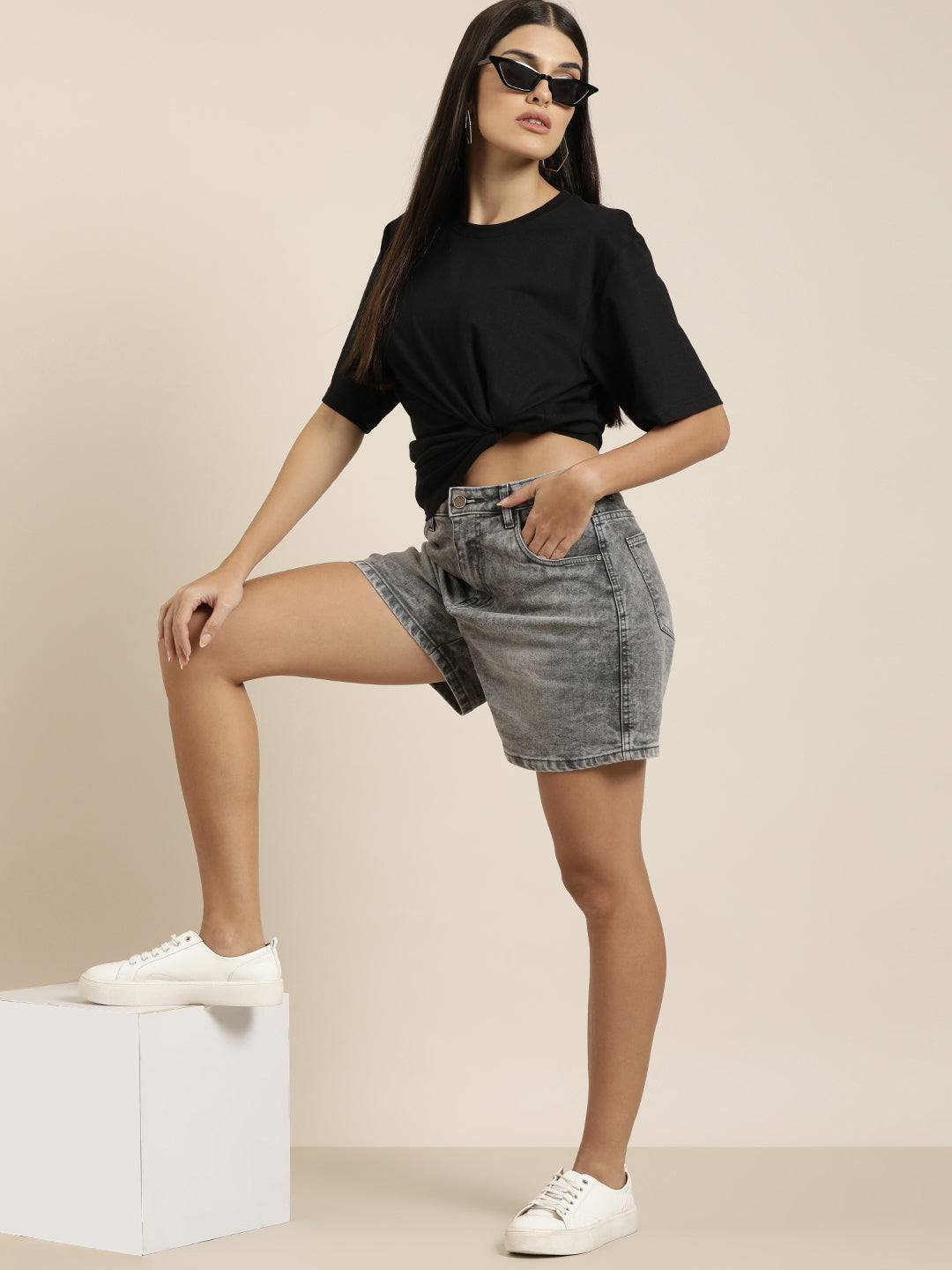 Womens Half Sleeve Round Neck Oversized Fit T-Shirts