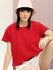 Womens Half Sleeve Round Neck Solid Boxy Fit Tshirts