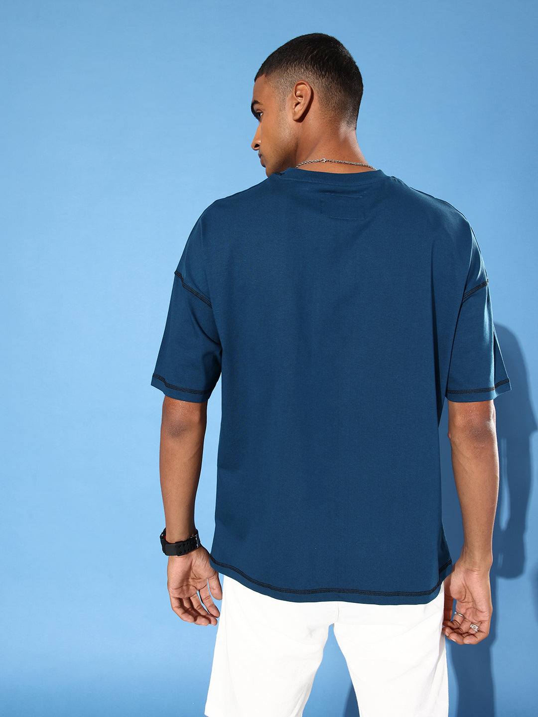 Mens Half Sleeve Drop Shoulder Plain Oversized Fit T-Shirts