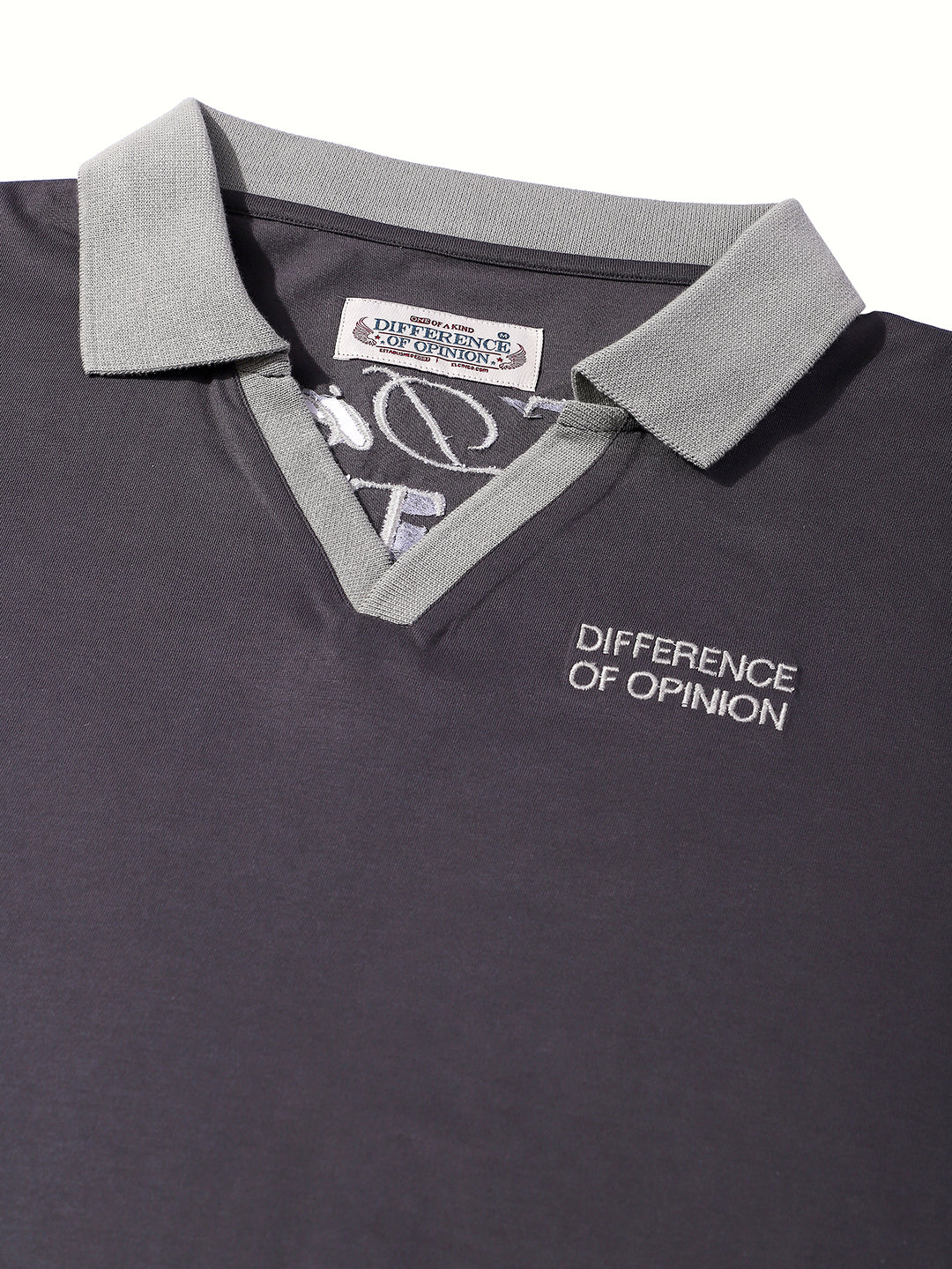 Mens Half Sleeve Polo Neck Back Embroidered Relaxed Fit Tshirts