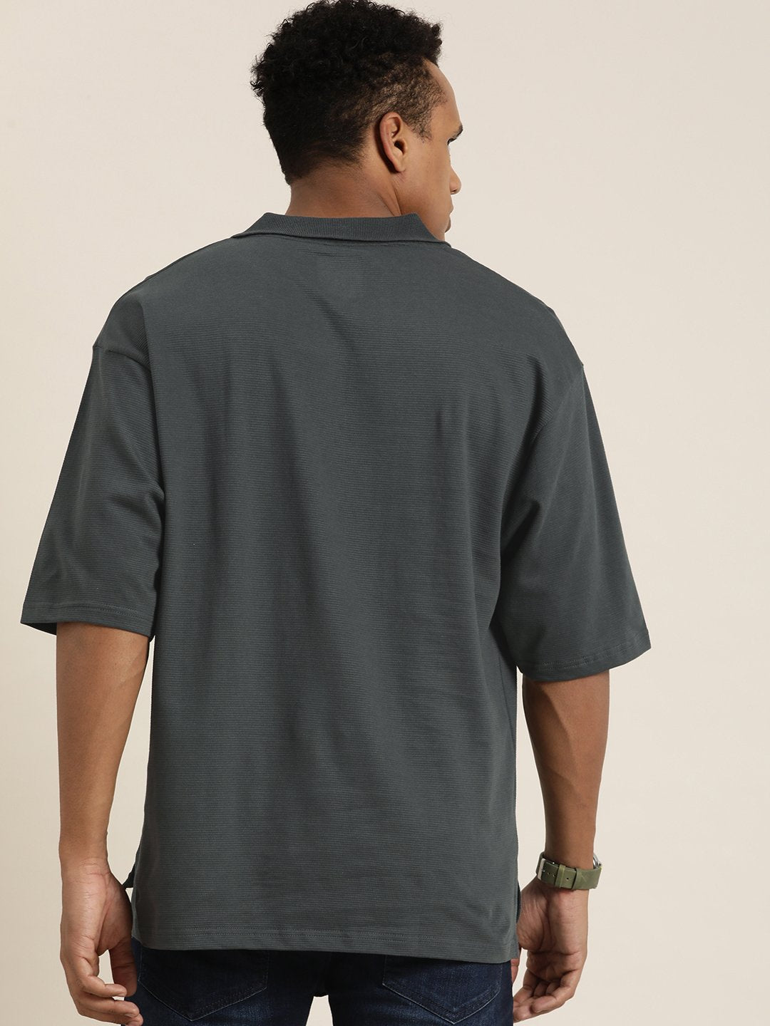 Mens Half Sleeve Oversized Fit Polo T-Shirts