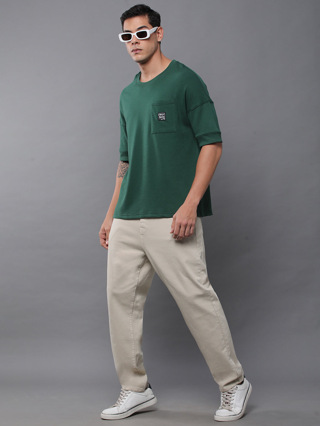Mens Half Sleeve Round Neck Oversized Fit T-Shirts