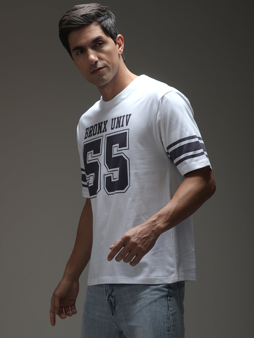 Mens Half Sleeve Round Neck Printed Oversized Fit Tshirts