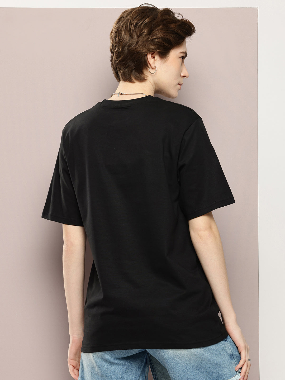 Womens Half Sleeve Round Neck Printed Oversized Fit Tshirts