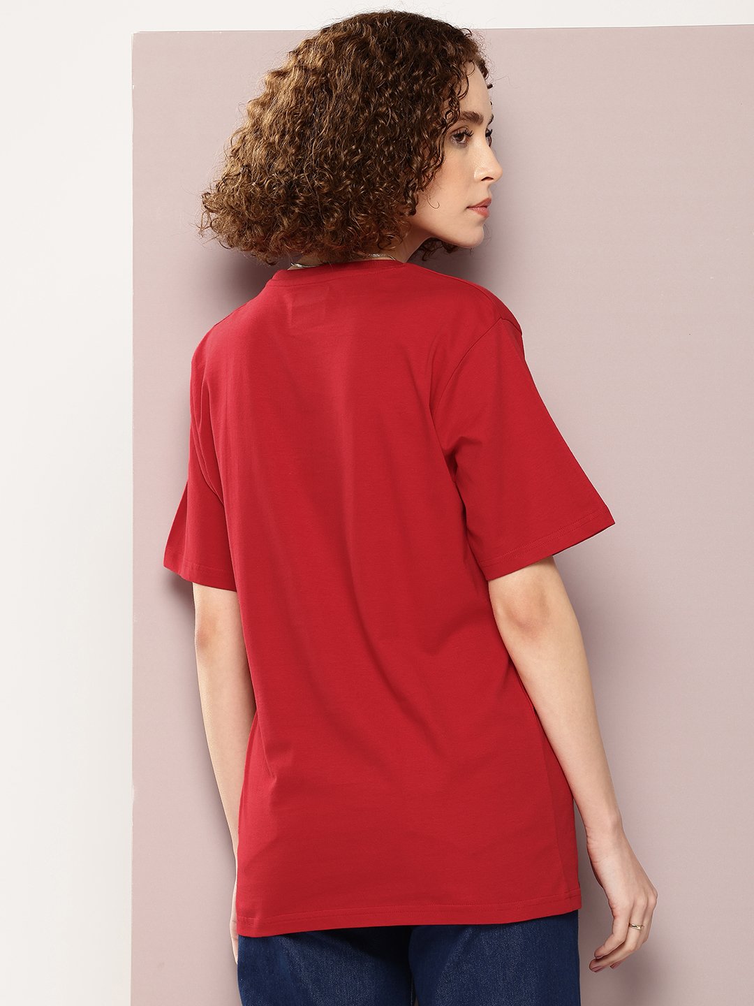 Womens Half Sleeve Round Neck Oversized Fit T-Shirts