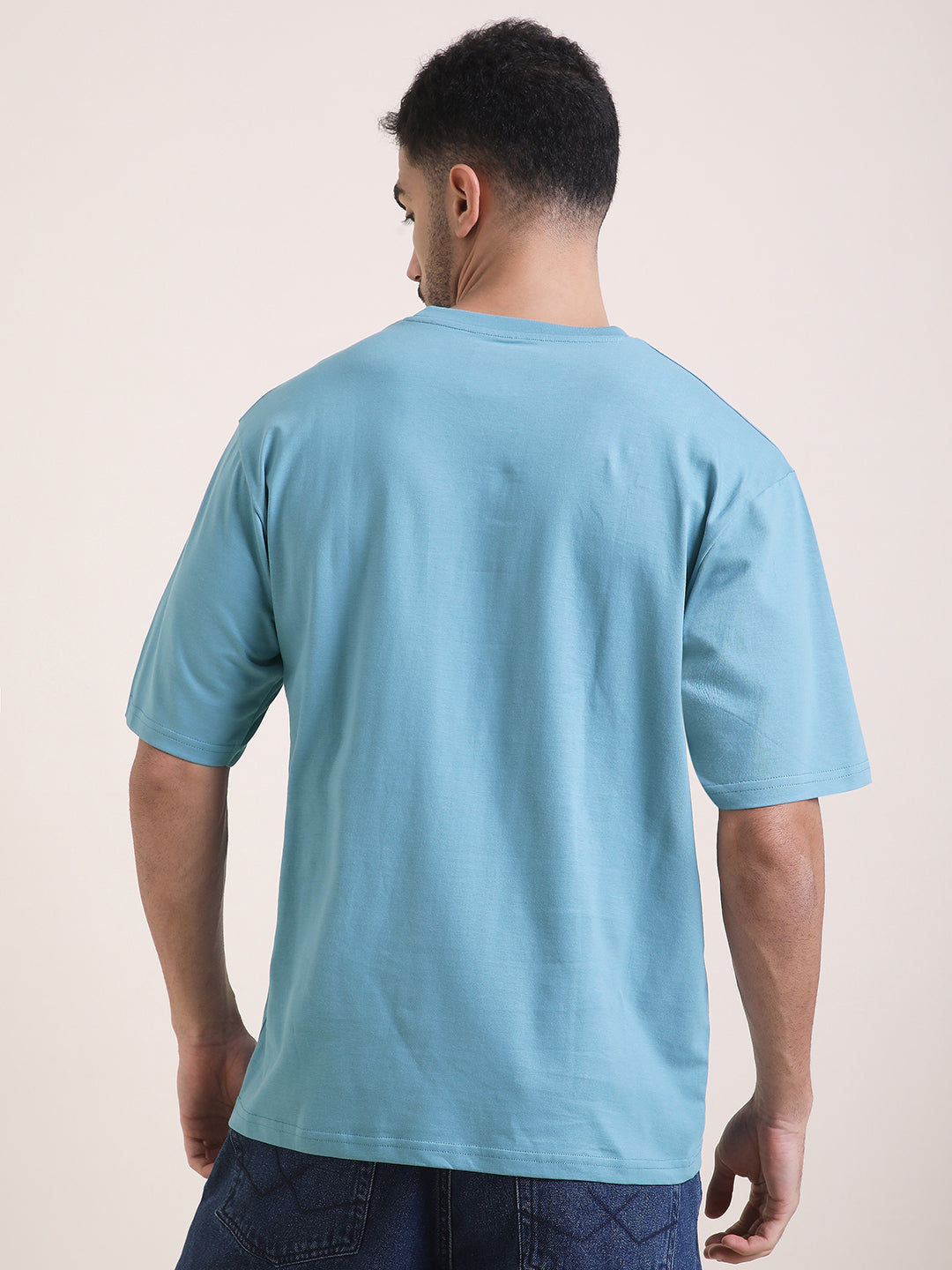 Mens Half Sleeve Round Neck Printed Oversized Fit Tshirts