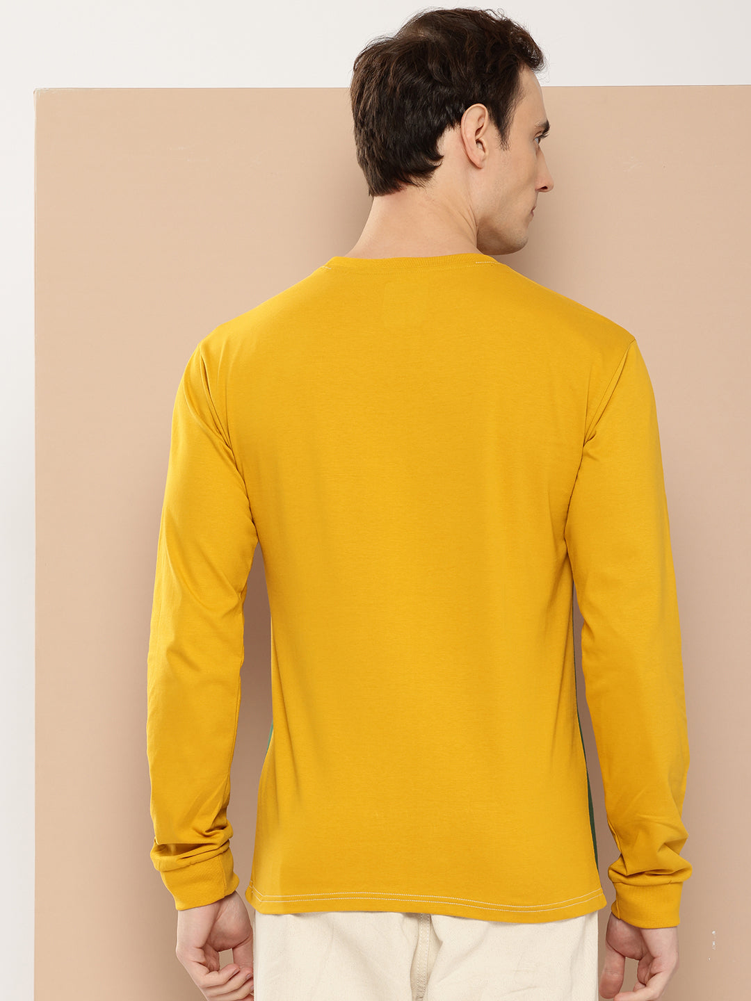 Mens Full Sleeve Round Neck Printed Regular Fit Tshirts
