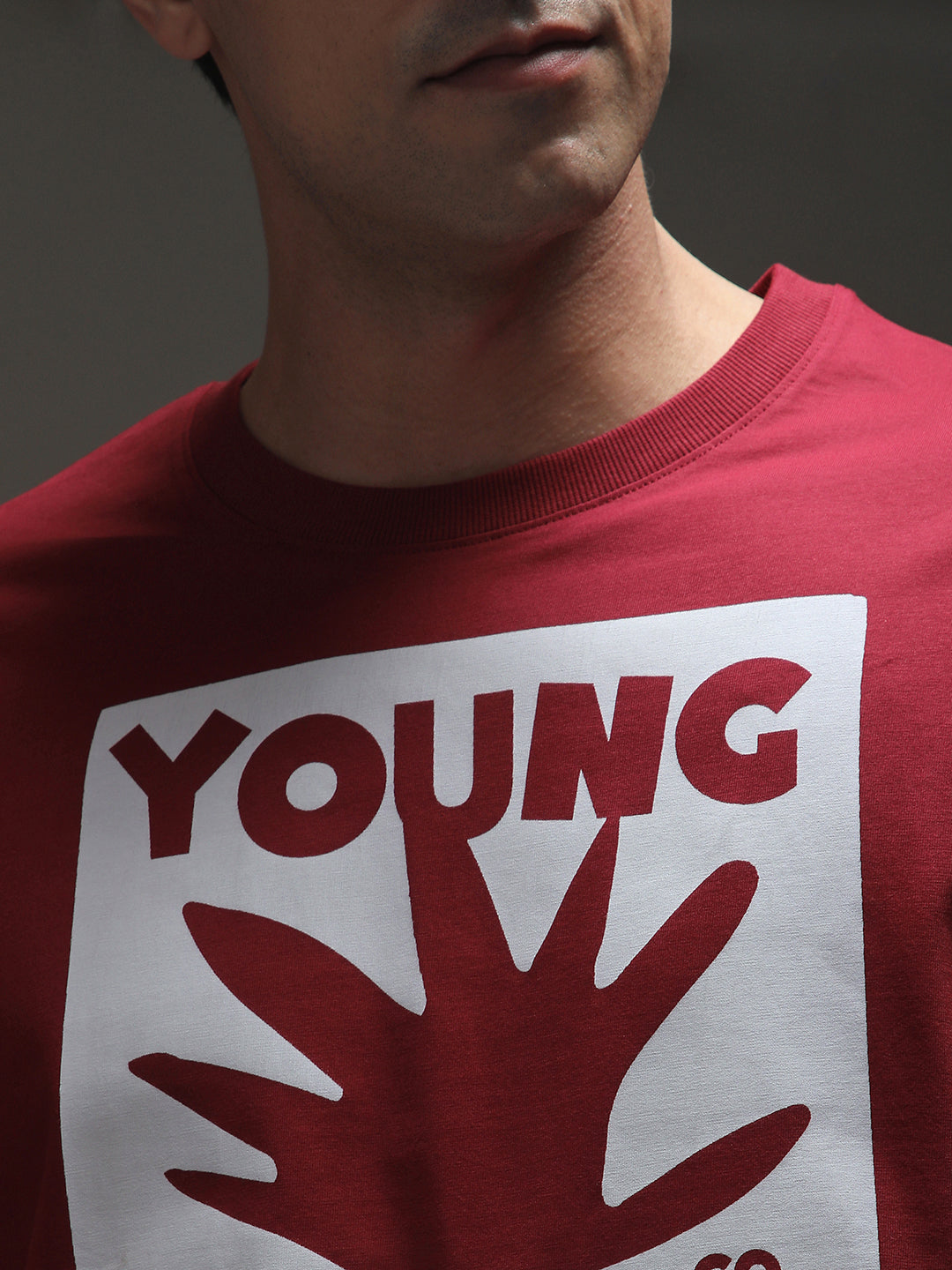 Mens Half Sleeve Drop Shoulder Printed Oversized Fit T-Shirts