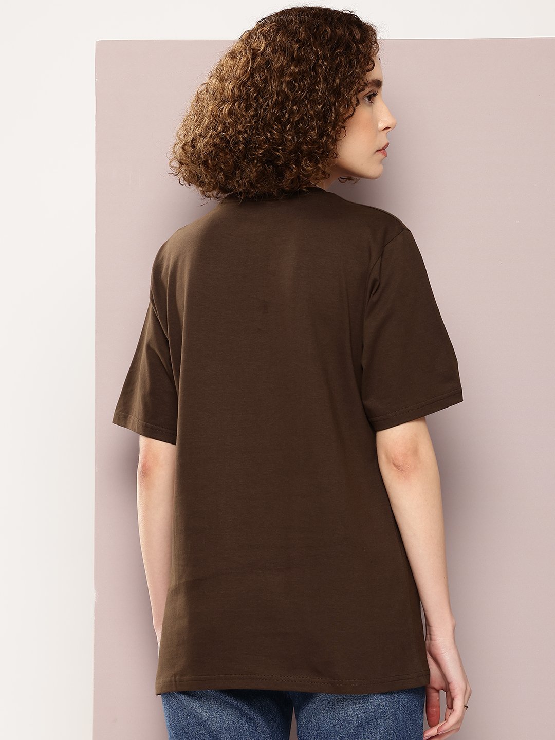 Womens Half Sleeve Round Neck Oversized Fit T-Shirts