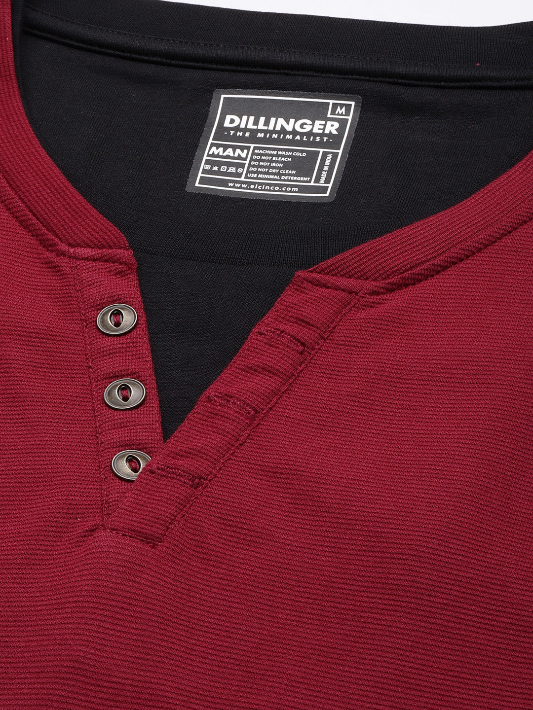 Mens Full Sleeve V-Neck Solid Oversized Fit Tshirts