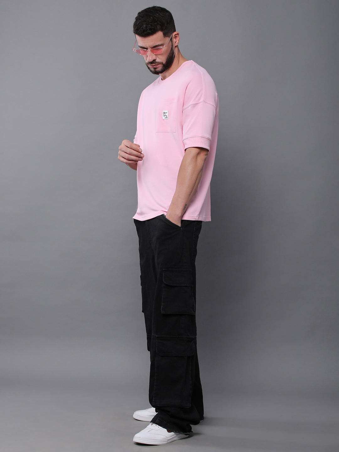 Mens Half Sleeve Round Neck Oversized Fit T-Shirts