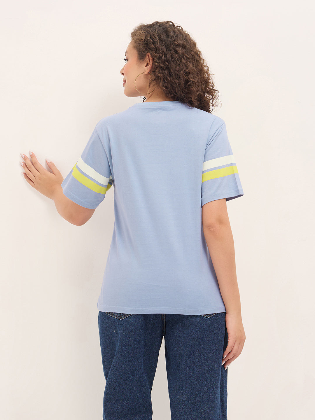 Womens Half Sleeve Round Neck Printed Oversized Fit Tshirts