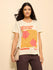 Womens Printed Boxy Regular Fit Cotton T-Shirt