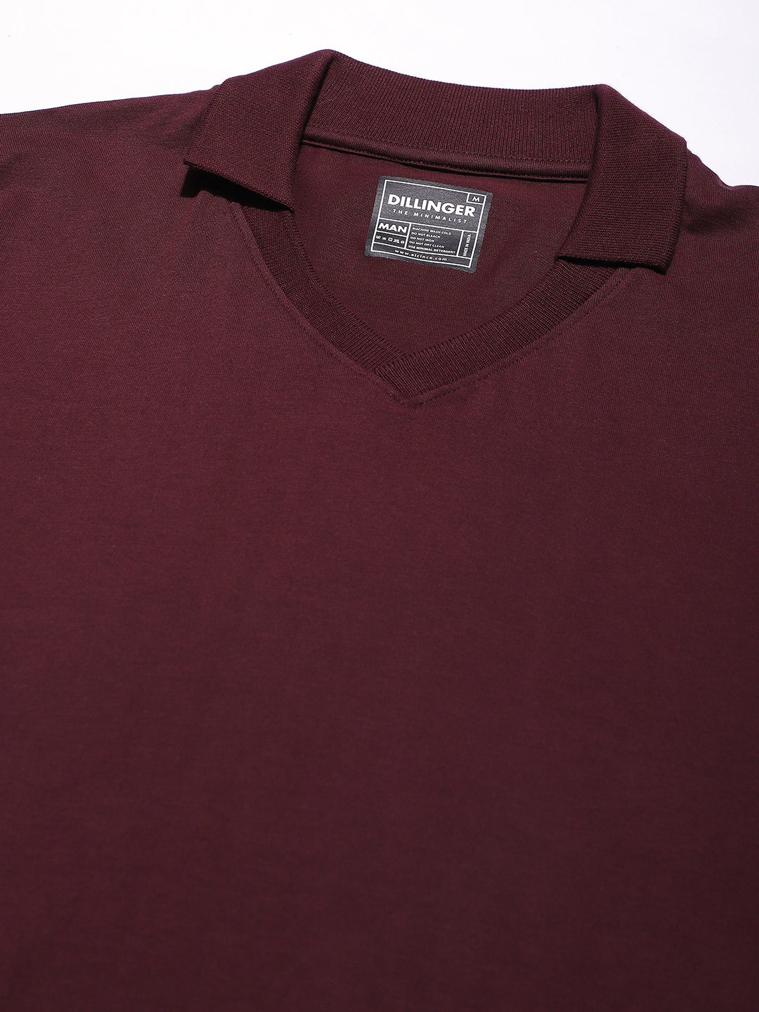 Mens Full Sleeve V-Neck Solid Regular Fit Tshirts