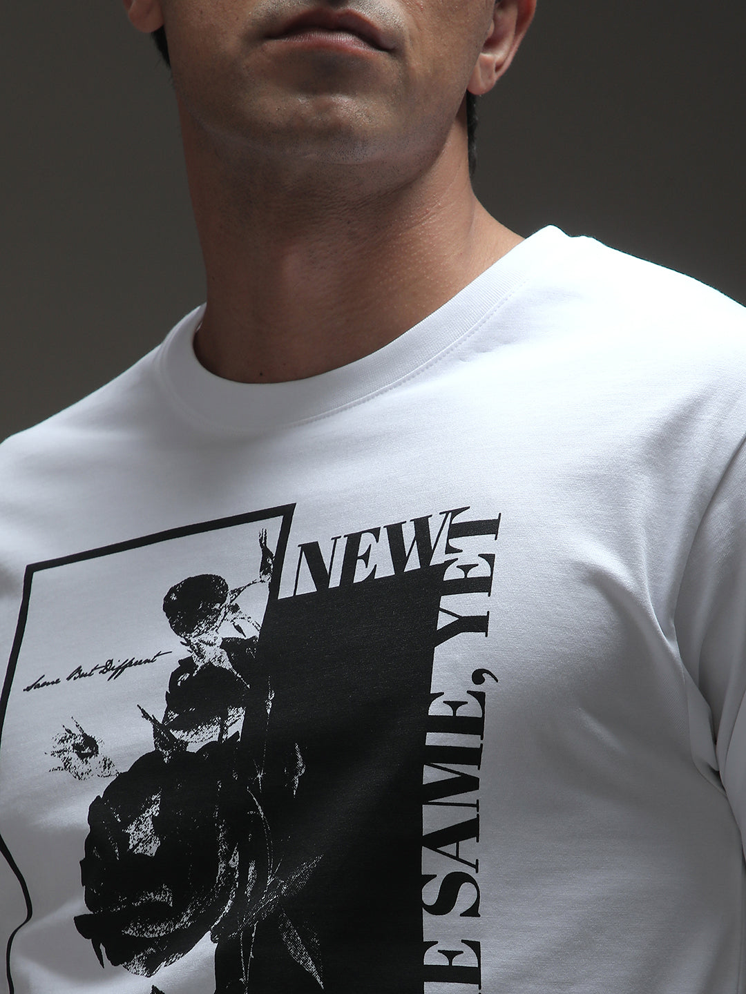Mens Half Sleeve Round Neck Printed Oversized Fit Tshirts